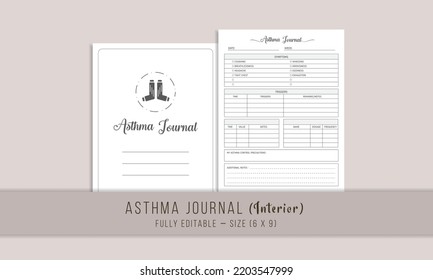 Asthma journal interior template design