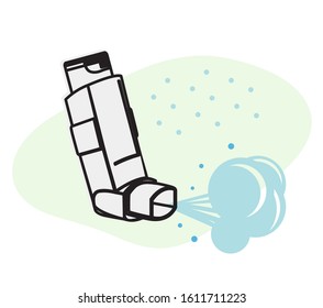 Asthma Puff - Pressurized Metered-Dose Inhaler (pMDI) - Stock Icon as EPS 10 File