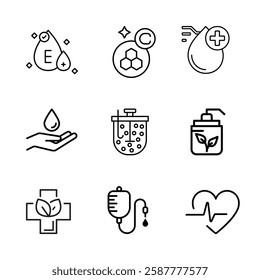 Asthma Thin Line Icons - Editable Stroke - Icons Include Human Lungs, Air Pollution Chest Tightness, Symptoms,