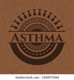 Asthma wood emblem. Vector Illustration.