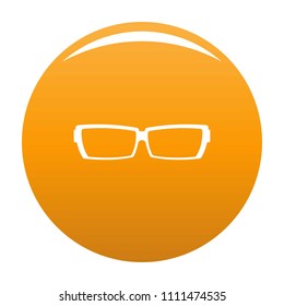 Astigmatic glasses icon. Simple illustration of astigmatic glasses vector icon for any design orange