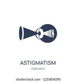 Astigmatism icon. Astigmatism filled symbol design from Diseases collection. Simple element vector illustration on white background