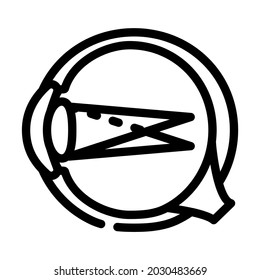 astigmatism ophthalmology line icon vector. astigmatism ophthalmology sign. isolated contour symbol black illustration