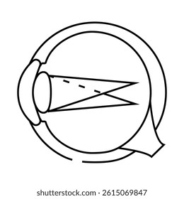 astigmatism ophthalmology line icon vector. astigmatism ophthalmology sign. isolated contour symbol black illustration