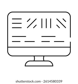 astigmatism test ophthalmology line icon vector. astigmatism test ophthalmology sign. isolated contour symbol black illustration