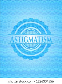 Astigmatism water wave representation emblem.