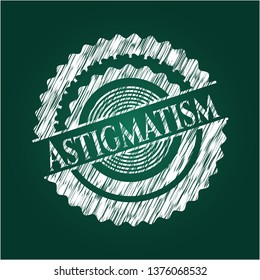 Astigmatism written on a blackboard