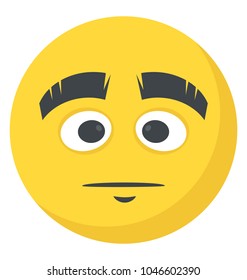 Astonished emoji flat vector icon design