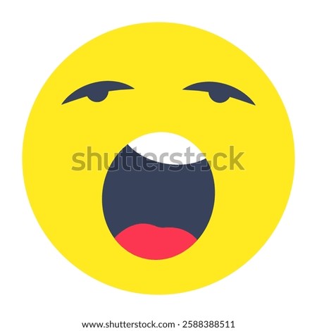 Astonished emoji icon, editable vector