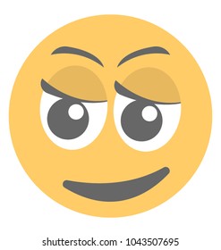 
Astonished face expression through emoticon icon

