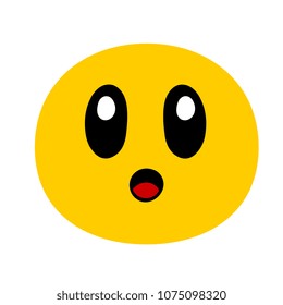 Astonished Face Isolated