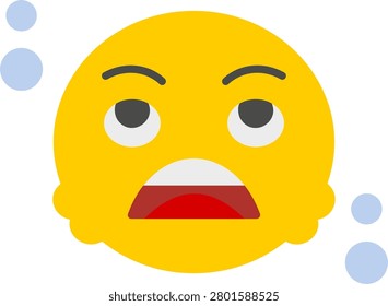 Astonished Flat Style Icon Design