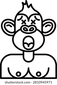 Astonished Icon vector Art Design Illustration