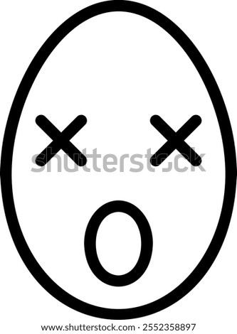 astonished line icon illustration vector