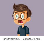 
Astonished Little Boy Feeling Shocked Vector Cartoon. Emotive started child reacting in a negative way screaming with fear

