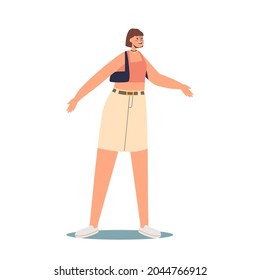 Astonished young woman with bad unexpected news stand surprised and excited. Female in shock emotion. Astonishment or surprise reaction concept. Cartoon flat vector illustration