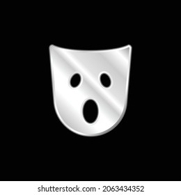 Astonishment Mask silver plated metallic icon