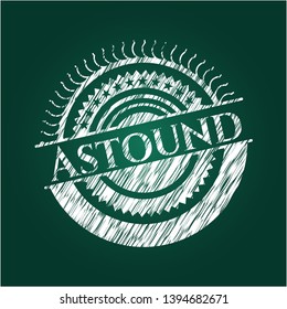 Astound chalkboard emblem. Vector Illustration. Detailed.