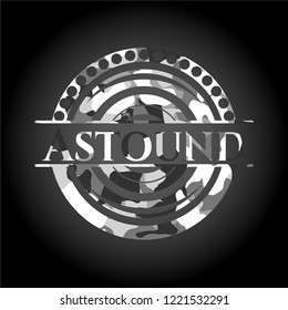 Astound on grey camo pattern