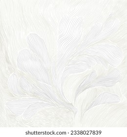 Astract art flora linear vector pattern, seamless background, gray and brown line of leaf or flower, floral. graphic clean design for fabric, wallpaper etc. pattern is on swatches panel