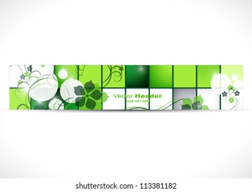 Astract flower set of headers, vector design