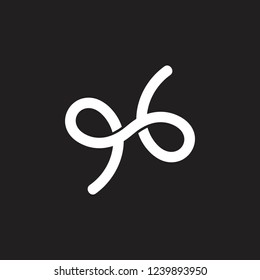 astract letter h knot lines simple logo 