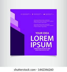 Astract purple banner vector template. Design illustration for banner; advertising; greeting cards or print. Design happiness celebration.