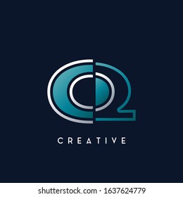 Astract Techno Outline Letter Q Logo vector design.