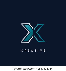 X Letter Logo Checkmark Vector Stock Vector (Royalty Free) 696866794