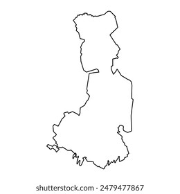 Astrakhan Oblast map, administrative division of Russia. Vector illustration.