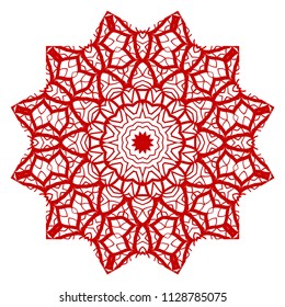 Astral Beautiful round flower mandala. Vector illustration. Abstract