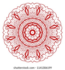 Astral Beautiful round flower mandala. Vector illustration. Abstract