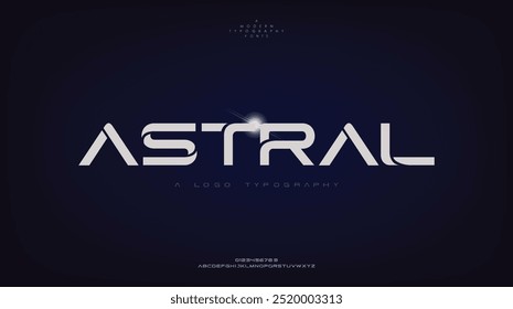 Astral, Fuentes de alfabeto modernas creativas tipografía abstracta decorativa tecnología de juegos deportivos moda digital futuro creativo diseño de logotipos fuente 