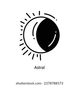 Astral doodle Icon Design illustration. Space Symbol on White background EPS 10 File