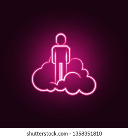 astral neon icon. Elements of Mad science set. Simple icon for websites, web design, mobile app, info graphics