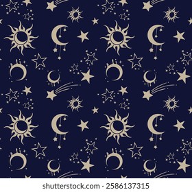 astral zodiac graphic pattern design print fabric decorative universe