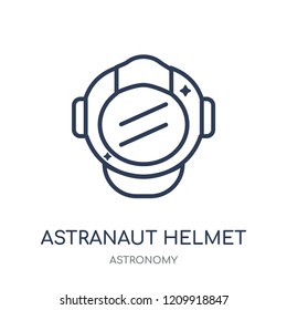 astranaut helmet icon. astranaut helmet linear symbol design from Astronomy collection.