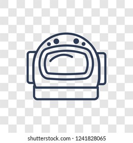astranaut helmet icon. Trendy linear astranaut helmet logo concept on transparent background from ASTRONOMY collection