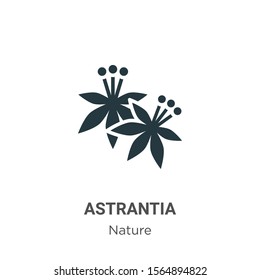 Astrantia vector icon on white background. Flat vector astrantia icon symbol sign from modern nature collection for mobile concept and web apps design.
