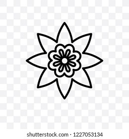 Astrantia vector linear icon isolated on transparent background, Astrantia transparency concept can be used for web and mobile