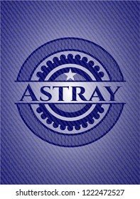 Astray badge with jean texture
