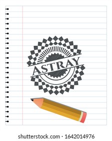 Astray pencil draw. Vector Illustration. Detailed.