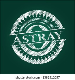 Astray written on a chalkboard. Vector Illustration. Detailed.