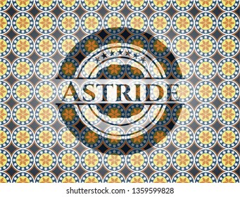 Astride arabesque emblem background. arabic decoration.