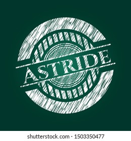 Astride with chalkboard texture. Vector Illustration. Detailed.