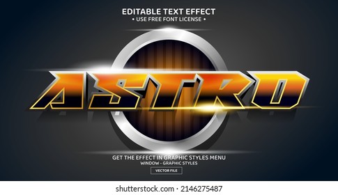 Astro 3D editable text effect template