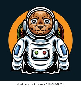 Astro Bear Cartoon Vector Illustration Stock Vector (Royalty Free ...