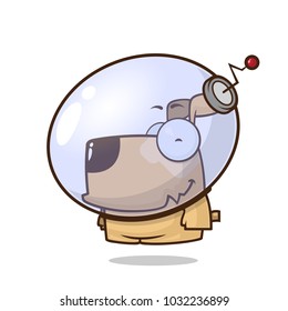 Astro doggy. Vector character.