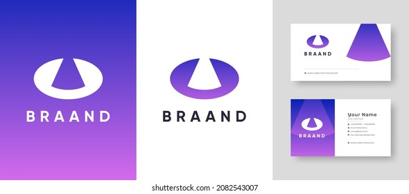 Astro Flying in the Earth space and Initial Letter A Company business Logo with Business Card Design Fresh or Clean Editable Template