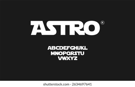 Astro Font - A bold, futuristic sans-serif font with clean, strong lines. Ideal for space, technology, and modern designs, it offers a sleek, powerful look. Perfect for logos, headlines, and branding 